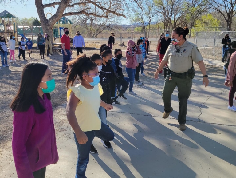 NB3FIT in community Visits Algodones Elementary with Running Medicine